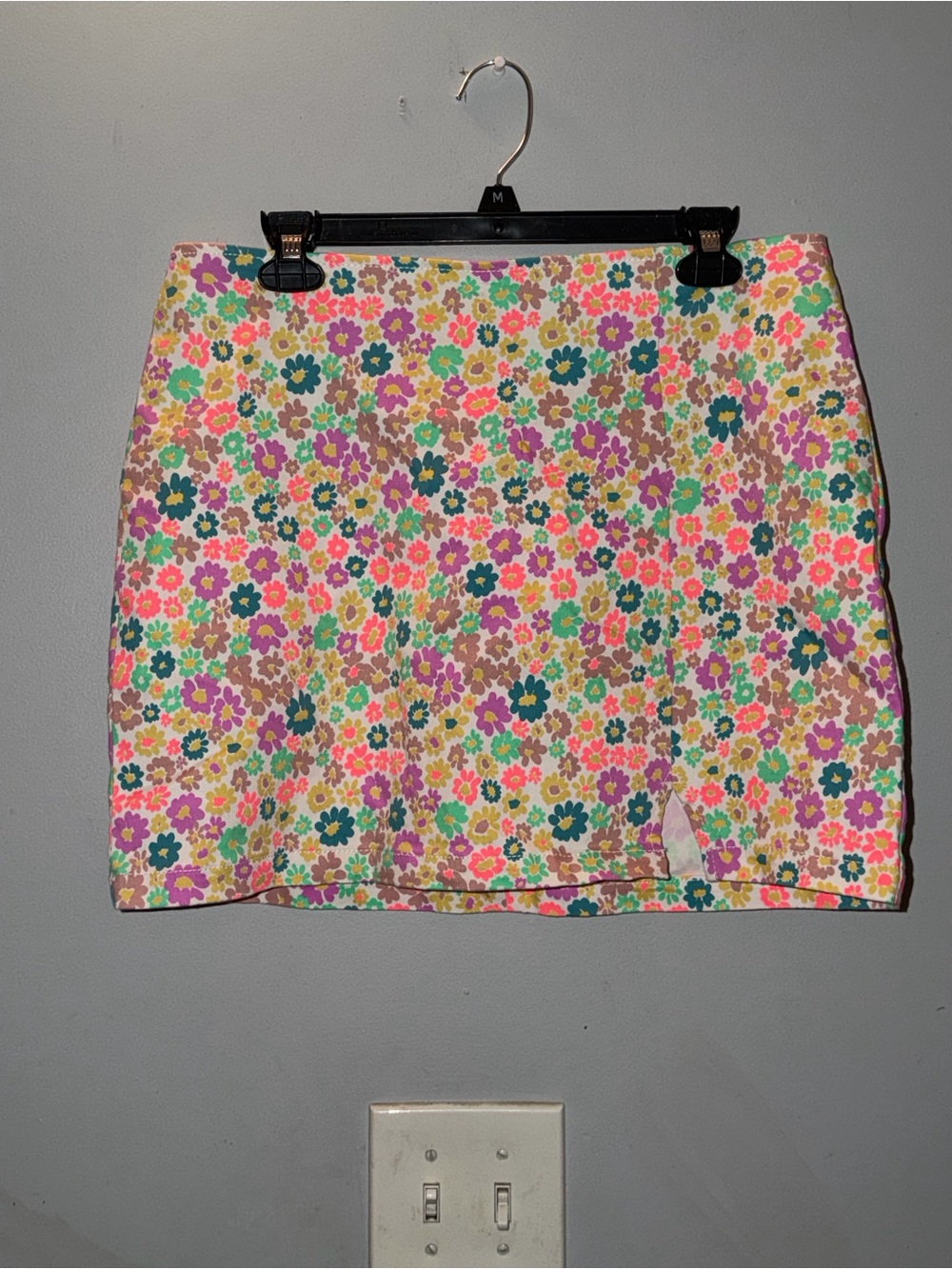 Floral Print Mini Skirt in Multi